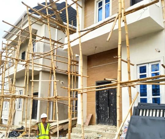 Deensat Tech building project with scaffolding