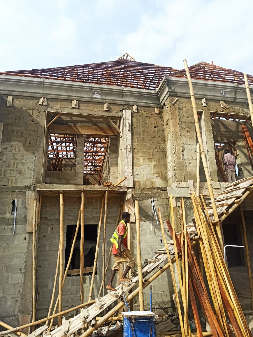 Building framework under construction